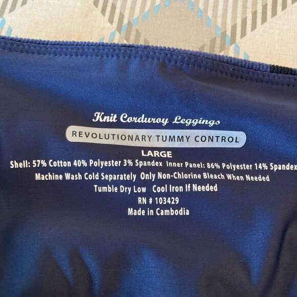 NWOT Cozy Ribbed High Waisted Polka Dot Leggings w/Revolutionary Tummy control - Picture 5 of 8